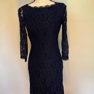 DVF blue lace dress
